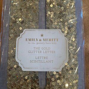 Pottery Barn Emily & Meritt Sequin Letter U - New